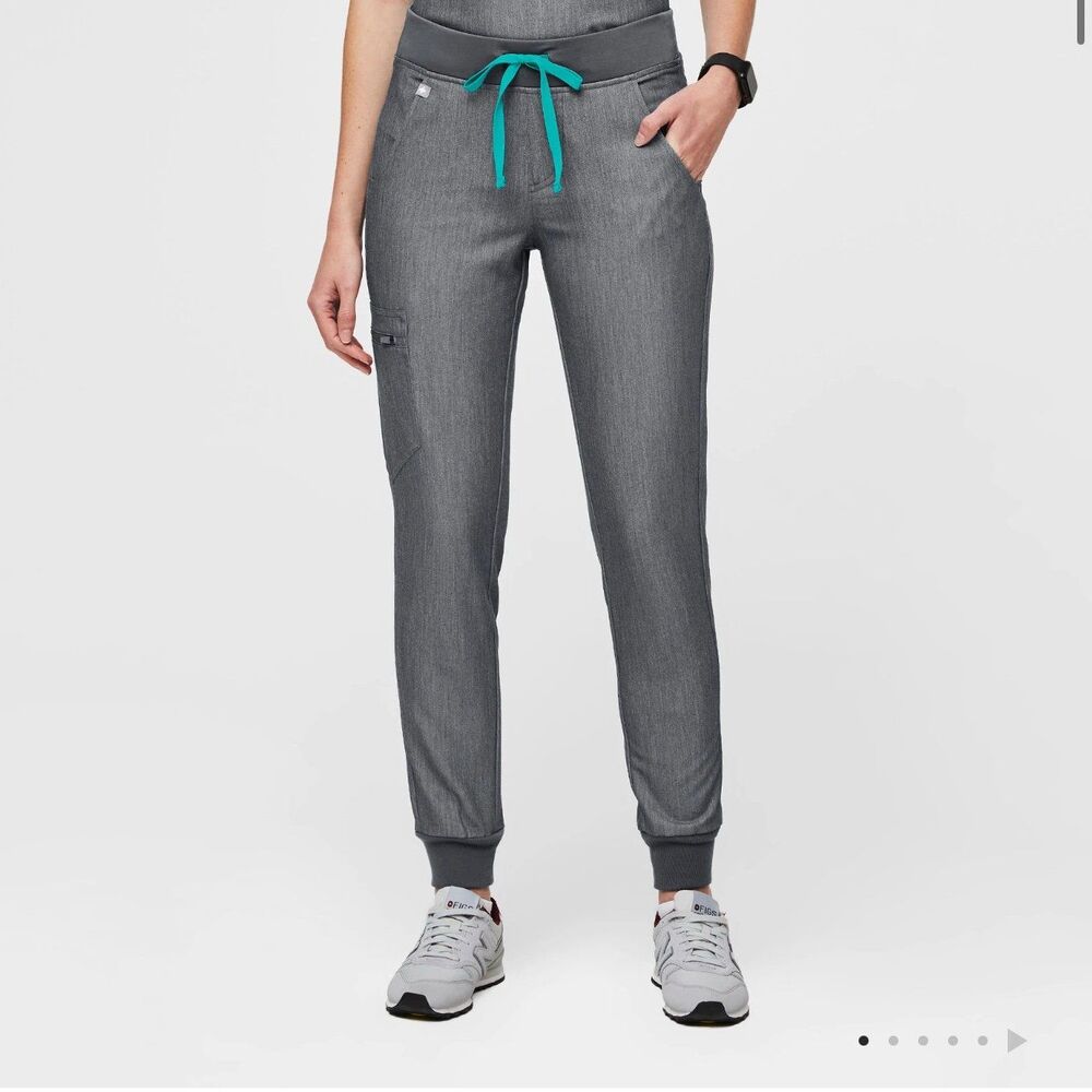 FIGS Zamora Jogger Scrub Pants Women’s Size L Tall – Gray